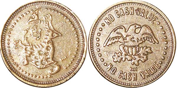 game token no cash value clown