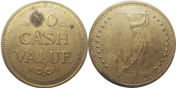 game token no cash value Golf