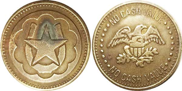 game token no cash value star